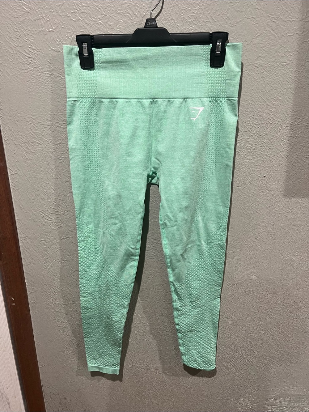 Gymshark Kids Mint Seamless High-Waist Leggings with Textured Panels